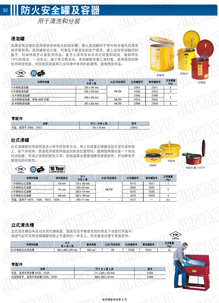 美國(guó)杰斯瑞特，justrite，臺(tái)式浸泡罐，立式清洗槽，清洗罐